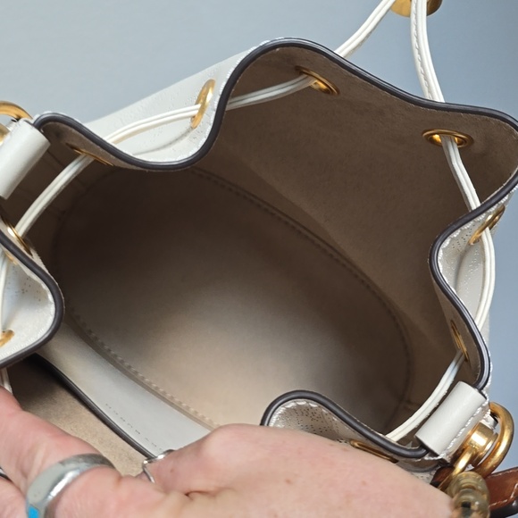 Tory Burch T Monogram Perforated Bucket Crossbody - Picture 10 of 15